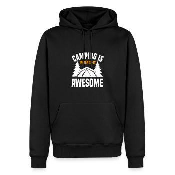 Camping Ist In Zelten Genial - Männer Premium Bio Hoodie - Schwarz - Vorne - Nico (187cm)