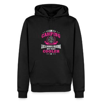 Lustige Camping Oma - Männer Premium Bio Hoodie - Schwarz - Vorne - Nico (187cm)