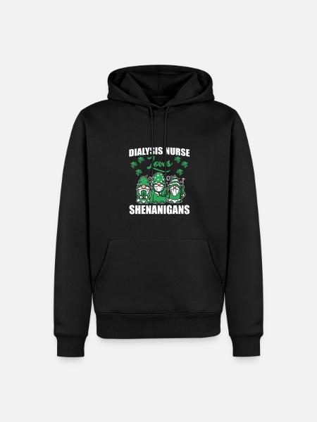 Drôle d’infirmière en dialyse Saint-Patrick - Sweat à capuche Premium bio Homme - noir