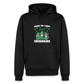 Costume de l’infirmière de la Saint-Patrick en prison - Sweat à capuche Premium bio Homme - noir - Devant - Nico (187cm)