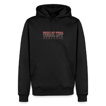 Chemise d’ergothérapie mignonne - Sweat à capuche Premium bio Homme - noir - Devant - Nico (187cm)
