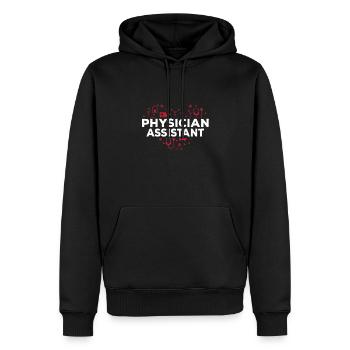 Arzthelferin - Männer Premium Bio Hoodie - Schwarz - Vorne - Nico (187cm)