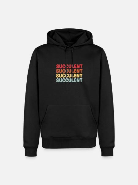 Succulent lettering - Men’s Premium Organic Hoodie - black