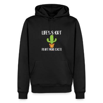 Lustige Kaktusliebhaber Outfit Gartenarbeit - Männer Premium Bio Hoodie - Schwarz - Vorne - Nico (187cm)