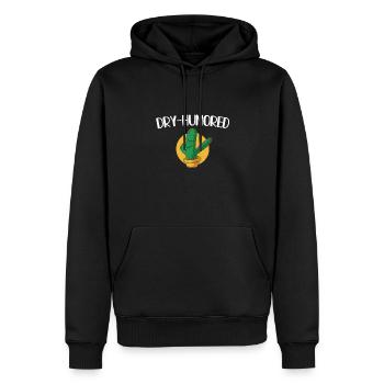 Cactus Humor Cadeau - Sweat à capuche Premium bio Homme - noir - Devant - Nico (187cm)