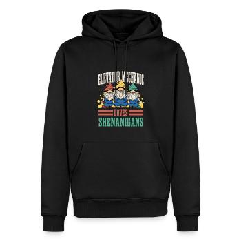 Aufzugsmonteur Liebt Spielereien St. Patricks Day - Männer Premium Bio Hoodie - Schwarz - Vorne - Nico (187cm)