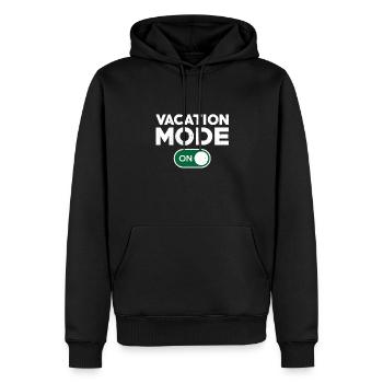 Lustiger Urlaubsmodus Eingeschaltet - Männer Premium Bio Hoodie - Schwarz - Vorne - Nico (187cm)