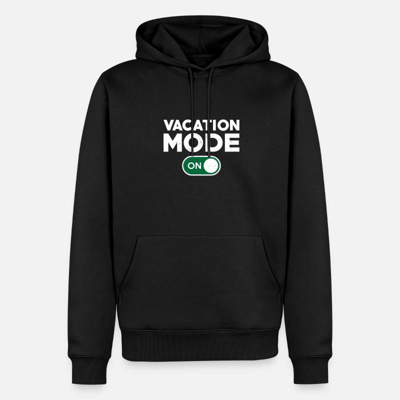 Mode vacances amusant activé - Sweat à capuche Premium bio Homme - noir