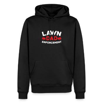 Lawn Enforcement Dad Father's Day - Men’s Premium Organic Hoodie - black - Front - Nico (187cm)