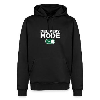 Conception amusante du chauffeur-livreur - Sweat à capuche Premium bio Homme - noir - Devant - Nico (187cm)
