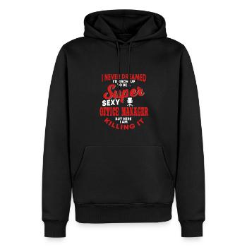Drôle de chef de bureau de l’équipe du bureau de l’école - Sweat à capuche Premium bio Homme - noir - Devant - Nico (187cm)
