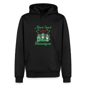 Admin Squad Love Shenanigans St. Patrick's Day - Männer Premium Bio Hoodie - Schwarz - Vorne - Nico (187cm)