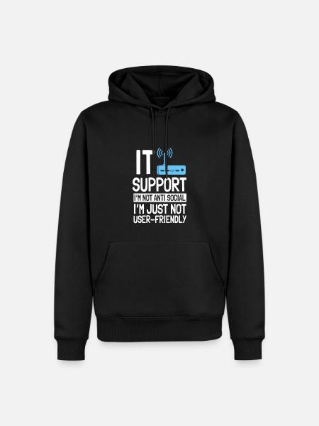 IT Support Computer Lovers - Men’s Premium Organic Hoodie - black