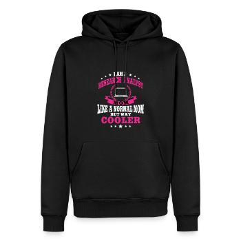 Analyste de recherche Tenue de fête des mères de maman - Sweat à capuche Premium bio Homme - noir - Devant - Nico (187cm)