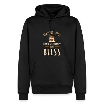 Tolles Kaffeeröst Spruch - Männer Premium Bio Hoodie - Schwarz - Vorne - Nico (187cm)