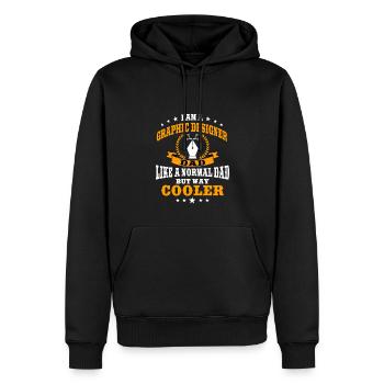 Graphic Dad Designer Outfit Father's Day - Men’s Premium Organic Hoodie - black - Front - Nico (187cm)