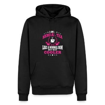 Lustige Kräutertee Mama Design Frauen - Männer Premium Bio Hoodie - Schwarz - Vorne - Nico (187cm)
