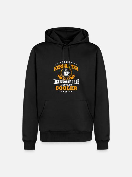 Lustiger Kräutertee Papa Design Männer - Männer Premium Bio Hoodie - Schwarz