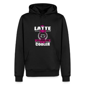 Latte Mama Kaffeetrinker - Männer Premium Bio Hoodie - Schwarz - Vorne - Nico (187cm)