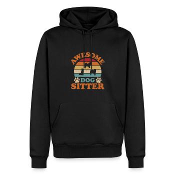 Hundesitter - Männer Premium Bio Hoodie - Schwarz - Vorne - Nico (187cm)
