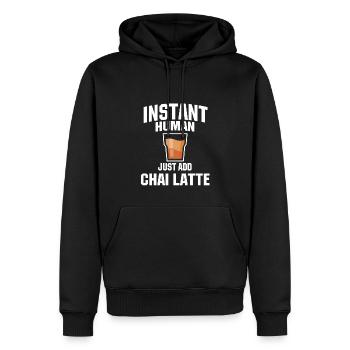 Chai Latte Liebhaber Humor - Männer Premium Bio Hoodie - Schwarz - Vorne - Nico (187cm)
