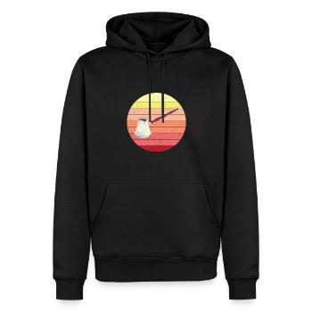 Tenue rétro de café turc Cezve - Sweat à capuche Premium bio Homme - noir - Devant - Nico (187cm)