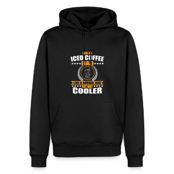 Eiskaffee Papa - Männer Premium Bio Hoodie - Schwarz - Vorne - Nico (187cm)