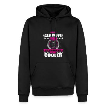 Eiskaffee Mama - Männer Premium Bio Hoodie - Schwarz - Vorne - Nico (187cm)