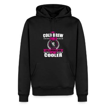 Lustige Cold Brew Mama - Männer Premium Bio Hoodie - Schwarz - Vorne - Nico (187cm)