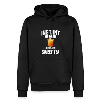 Instant Human Fügen Sie Einfach Süßen Tee Hinzu - Männer Premium Bio Hoodie - Schwarz - Vorne - Nico (187cm)