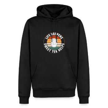 Toller Süßer Tee Spruch - Männer Premium Bio Hoodie - Schwarz - Vorne - Nico (187cm)