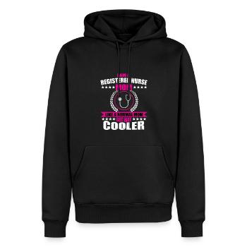Infirmière autorisée Fête des mères - Sweat à capuche Premium bio Homme - noir - Devant - Nico (187cm)