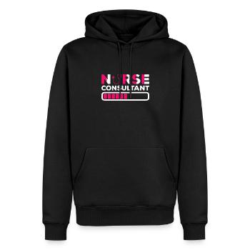 Pflegeberater In Bearbeitung - Männer Premium Bio Hoodie - Schwarz - Vorne - Nico (187cm)