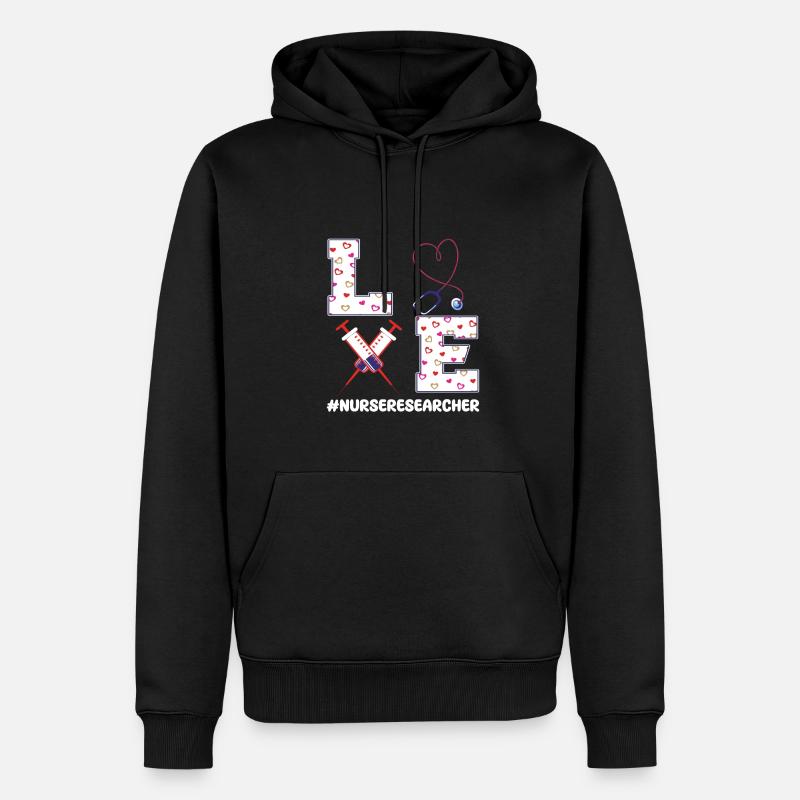 Infirmière scientifique Saint-Valentin - Sweat à capuche Premium bio Homme - noir