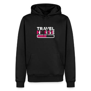 Infirmière infirmière en emploi temporaire - Sweat à capuche Premium bio Homme - noir - Devant - Nico (187cm)