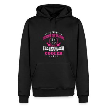 Lustige Hygiene KrankenschwesterMama - Männer Premium Bio Hoodie - Schwarz - Vorne - Nico (187cm)