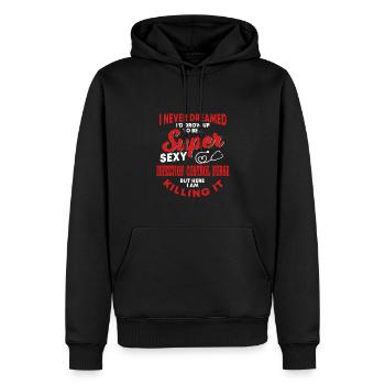Lustige Hygiene Krankenschwester - Männer Premium Bio Hoodie - Schwarz - Vorne - Nico (187cm)