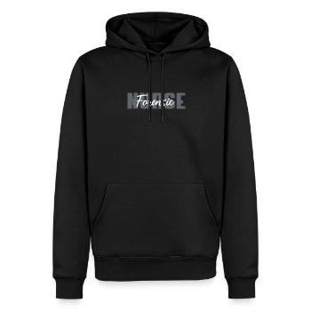 Forensische Pflege - Männer Premium Bio Hoodie - Schwarz - Vorne - Nico (187cm)