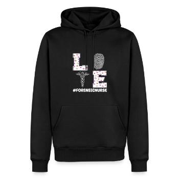 Forensische Krankenschwester Valentinstag - Männer Premium Bio Hoodie - Schwarz - Vorne - Nico (187cm)