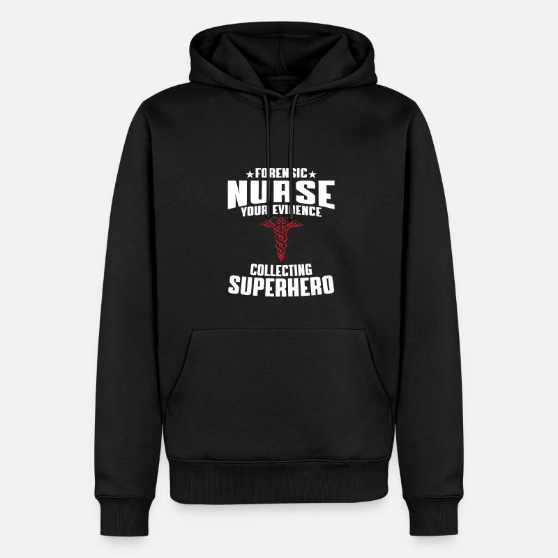 Forensische Krankenschwester Geschenk - Männer Premium Bio Hoodie - Schwarz