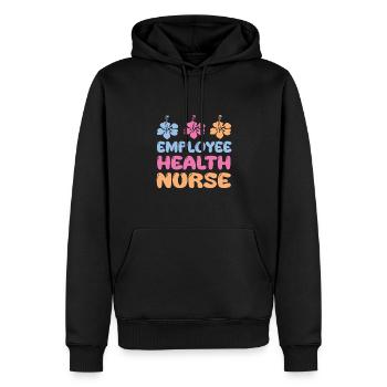 Infirmière d’entreprise - Sweat à capuche Premium bio Homme - noir - Devant - Nico (187cm)