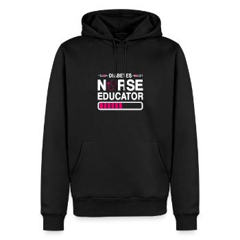 Infirmière instructrice en diabète - Sweat à capuche Premium bio Homme - noir - Devant - Nico (187cm)