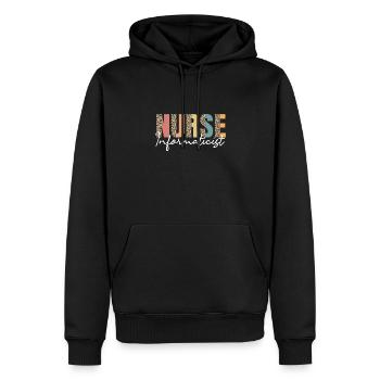Pflegeinformatiker Leopard Muster - Männer Premium Bio Hoodie - Schwarz - Vorne - Nico (187cm)