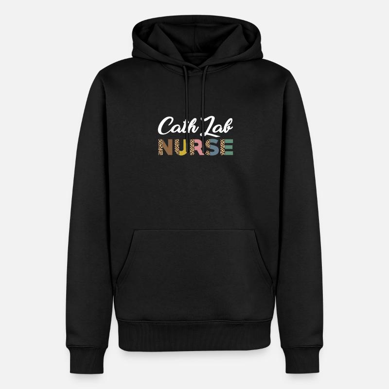 Süsses Design Der Katheterlaborschwester - Männer Premium Bio Hoodie - Schwarz