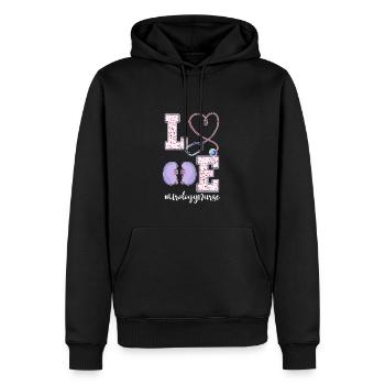 Urologie Krankenschwester Valentinstag Shirt - Männer Premium Bio Hoodie - Schwarz - Vorne - Nico (187cm)