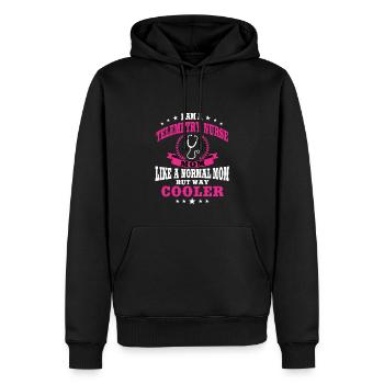 Telemetrie Krankenschwester Mama Muttertag - Männer Premium Bio Hoodie - Schwarz - Vorne - Nico (187cm)