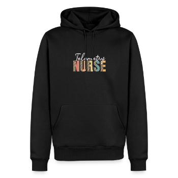 Telemetrie Krankenschwester - Männer Premium Bio Hoodie - Schwarz - Vorne - Nico (187cm)