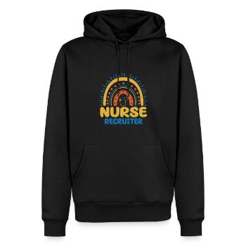 Recruteur d’infirmières Rainbow - Sweat à capuche Premium bio Homme - noir - Devant - Nico (187cm)