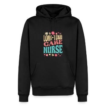Langzeitpflege Krankenschwester Blumen-outfit - Männer Premium Bio Hoodie - Schwarz - Vorne - Nico (187cm)