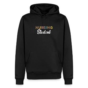 Krankenpflegestudentin Mit Leopardenmuster - Männer Premium Bio Hoodie - Schwarz - Vorne - Nico (187cm)